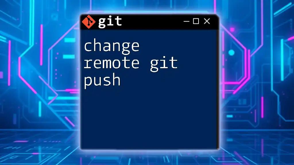 Change Remote Git Push: A Quick Guide to Mastery