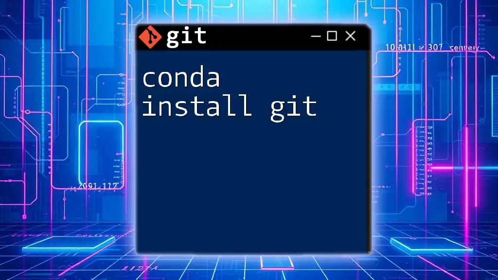 Mastering Conda Install Git: Quick and Easy Steps