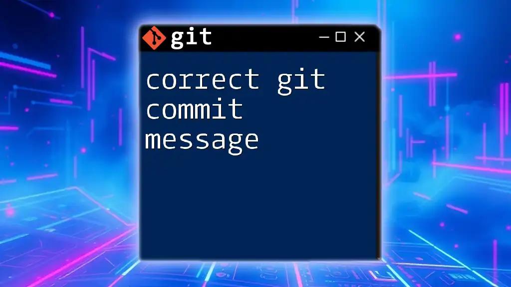 Crafting the Correct Git Commit Message: A Quick Guide