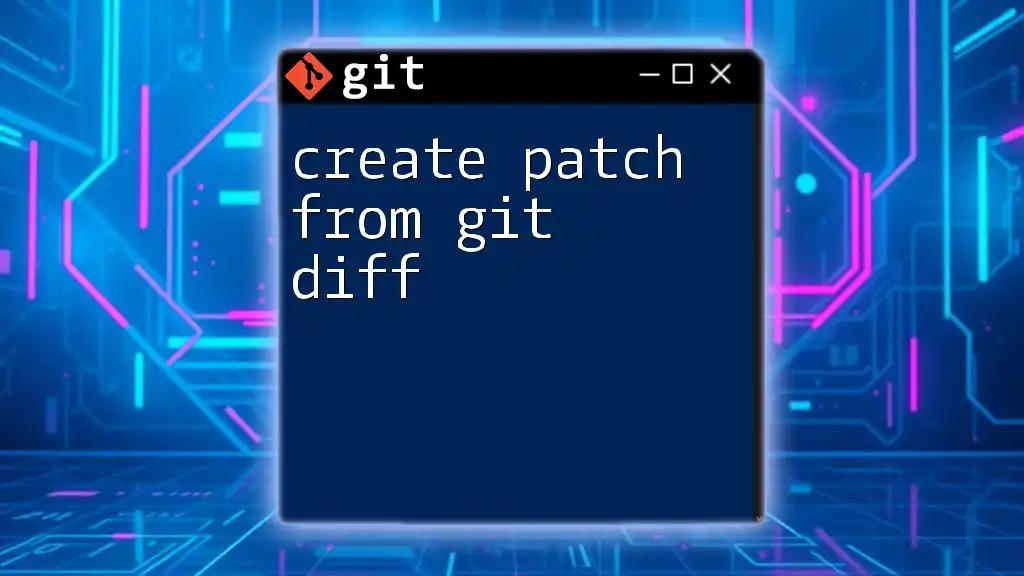 Create Patch from Git Diff: A Simple Guide