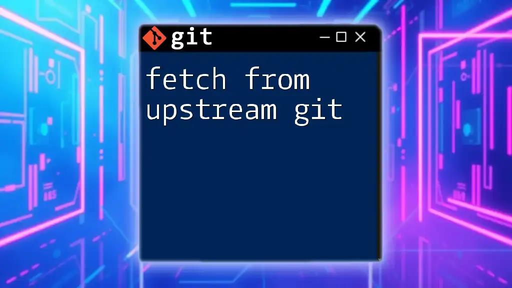 Fetch From Upstream Git: A Quick Guide