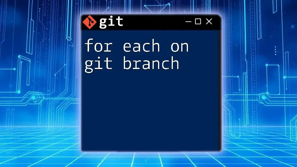 For Each on Git Branch: A Beginner's Guide