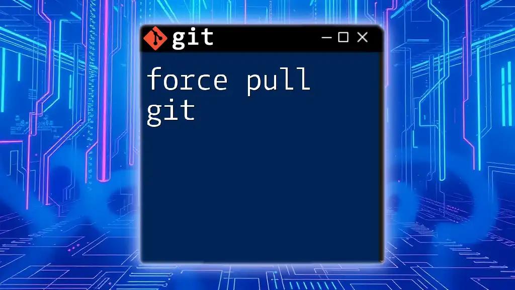 Force Pull Git: A Quick Guide to Mastering Git Commands