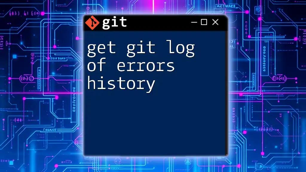 Get Git Log of Errors History: A Quick Guide