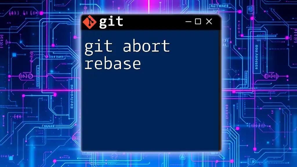 git Abort Rebase: Quick Guide to Mastering Git Commands