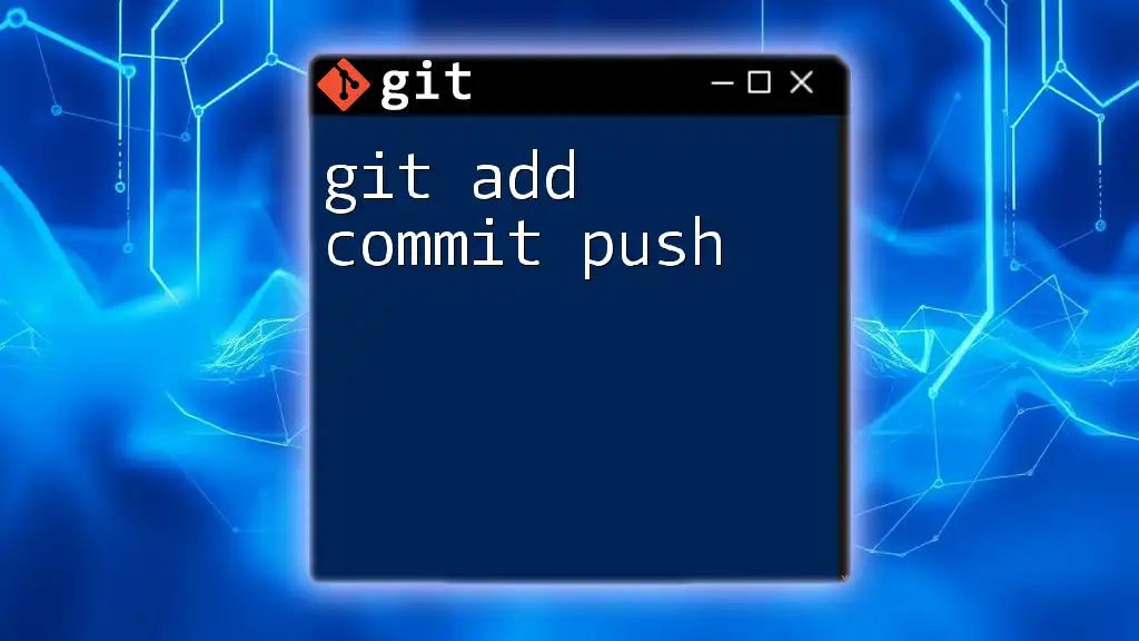 Mastering Git Add, Commit, Push: A Quick Guide