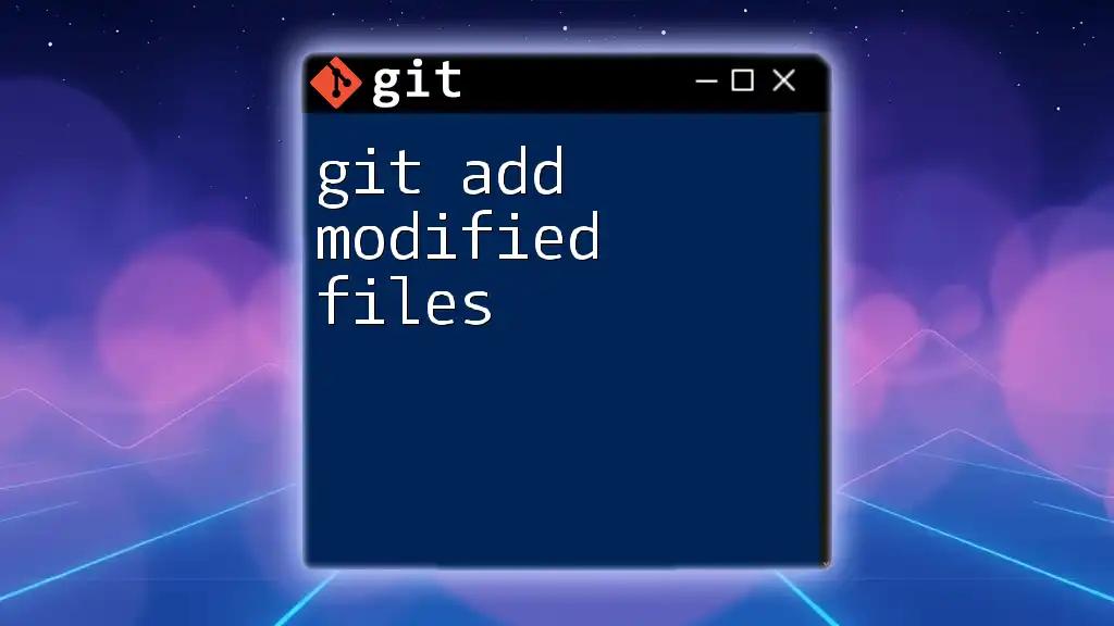 Mastering Git: How to Add Modified Files Efficiently