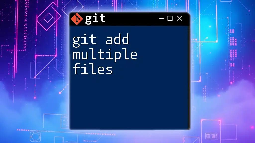 Git Add Multiple Files Made Easy