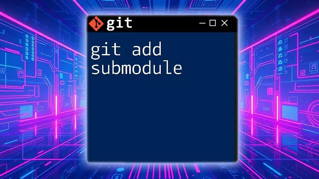 Git Add Submodule: A Quick Guide to Mastering It