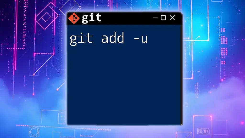 Mastering Git Add -u: A Quick Guide to Track Changes