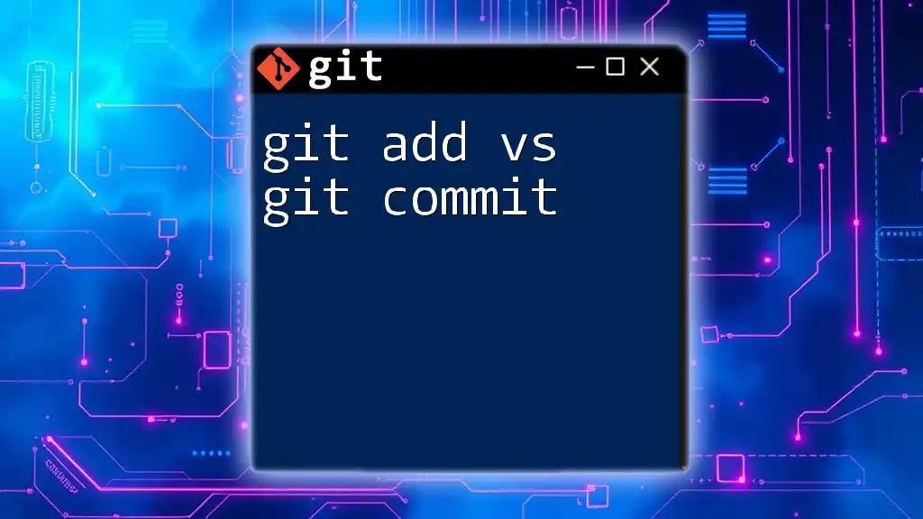 git Add vs git Commit: Mastering the Basics of Git