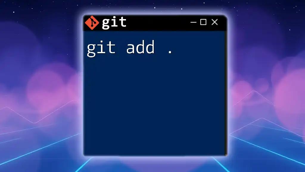 Mastering Git Add .: Your Quick Guide to Success