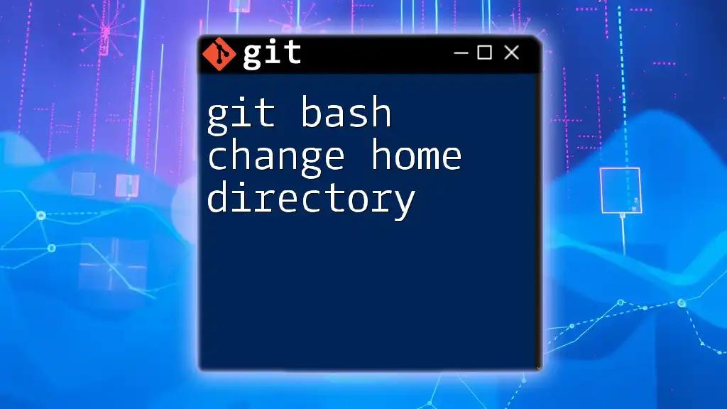 Git Bash: Change Home Directory the Easy Way