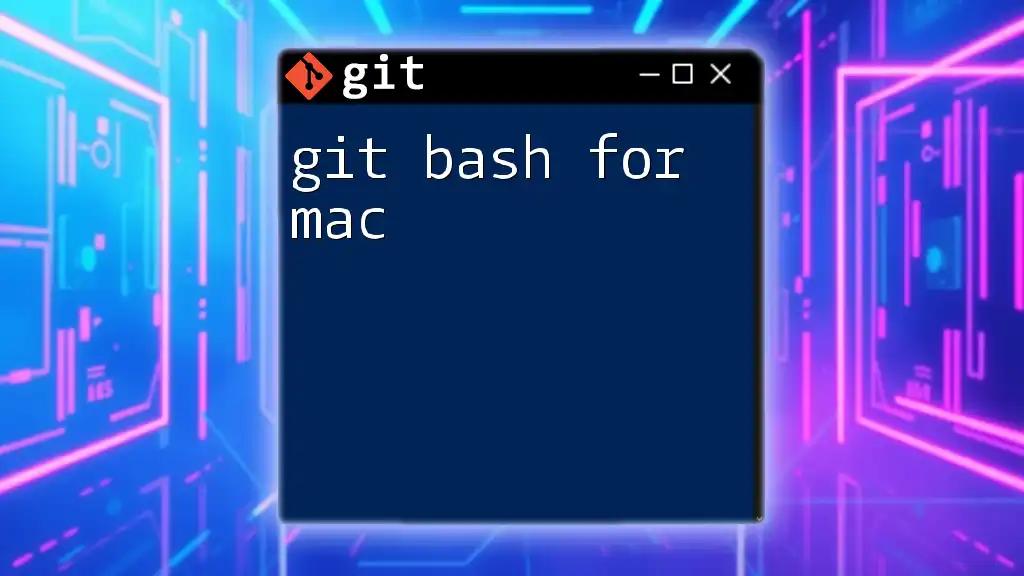 Mastering Git Bash for Mac: Quick Commands Made Easy