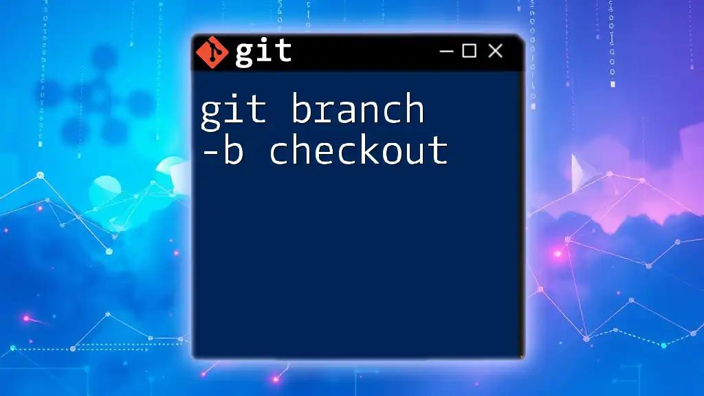 Mastering Git Branch -b Checkout Made Simple