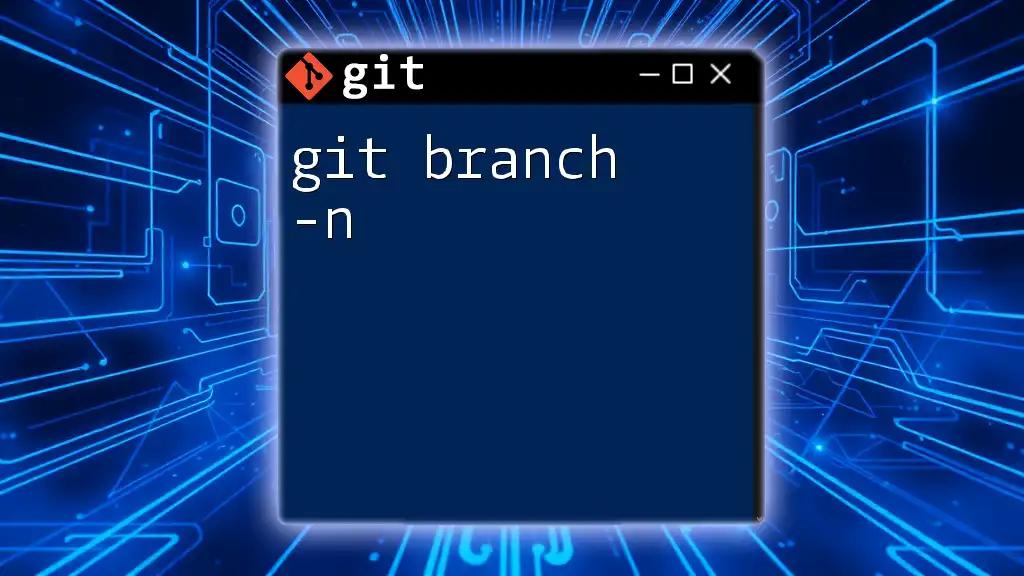 Mastering Git Branch -n: A Quick Guide to Efficient Branching