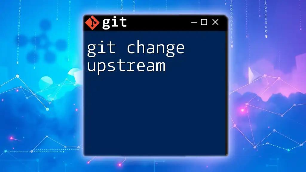 Git Change Upstream: A Quick Guide to Mastery