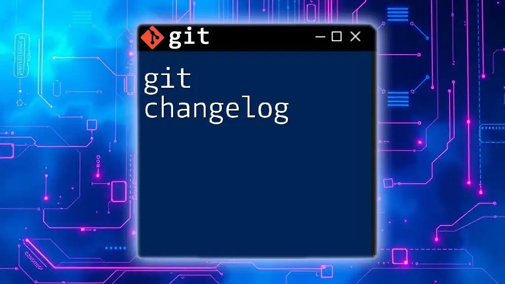 Mastering Git Changelog: Quick Tips for Success