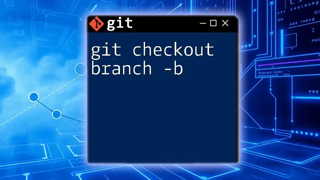 Mastering Git Checkout Branch -b for Effortless Branching