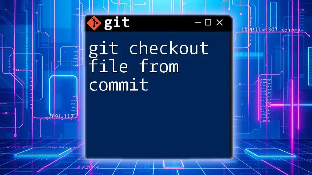 git Checkout File From Commit: A Simple Guide