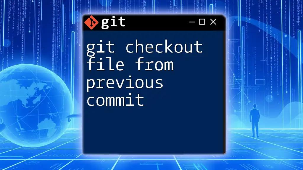 Git Checkout File From Previous Commit: A Quick Guide