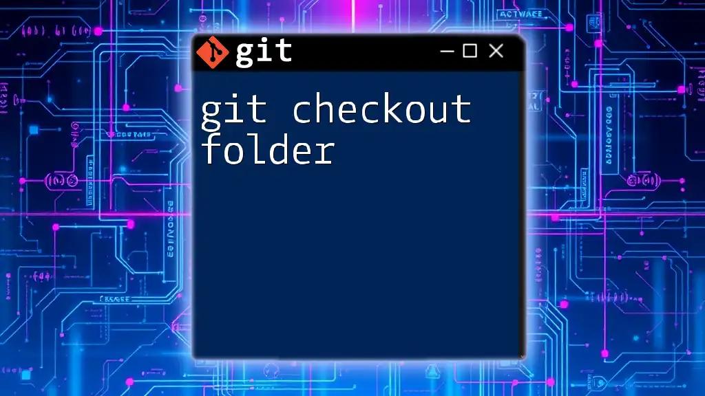 Mastering Git Checkout Folder: A Quick Guide