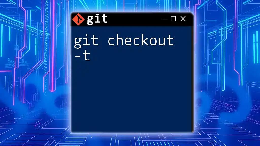 Mastering Git Checkout -T: A Simple Guide