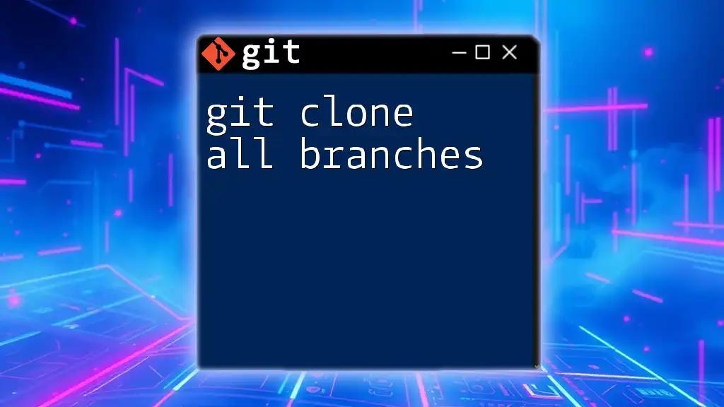 Mastering Git Clone All Branches: A Quick Guide