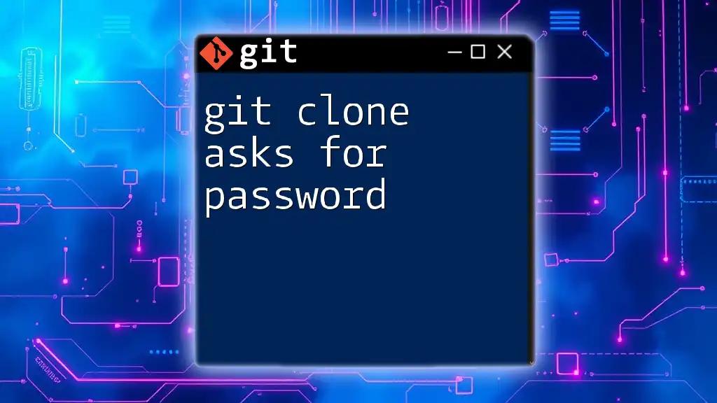 Understanding Git Clone Asks For Password: A Quick Guide