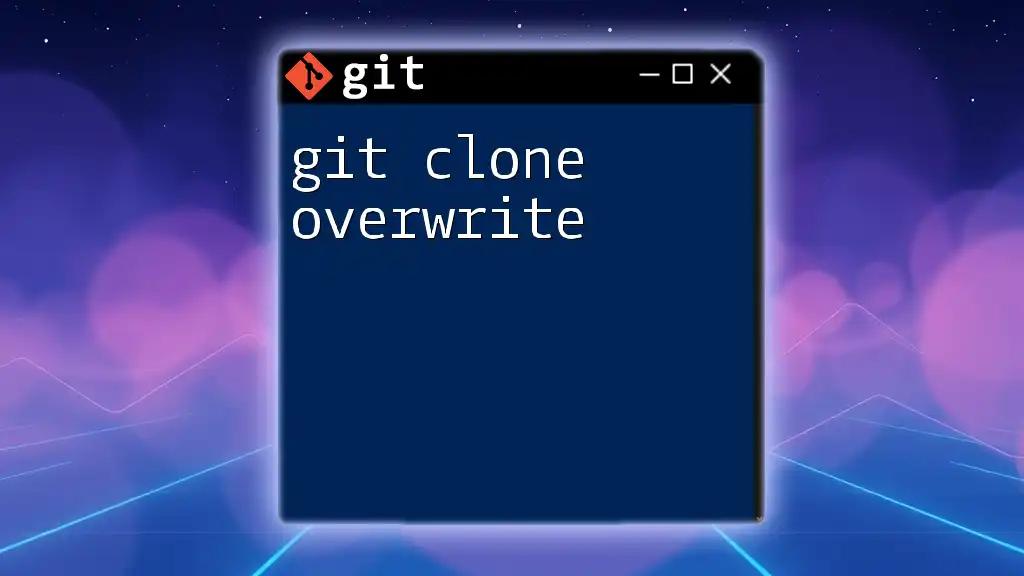 Git Clone Overwrite: Mastering Your Repository Refresh