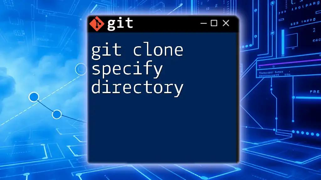 Git Clone: Specify Directory Like a Pro