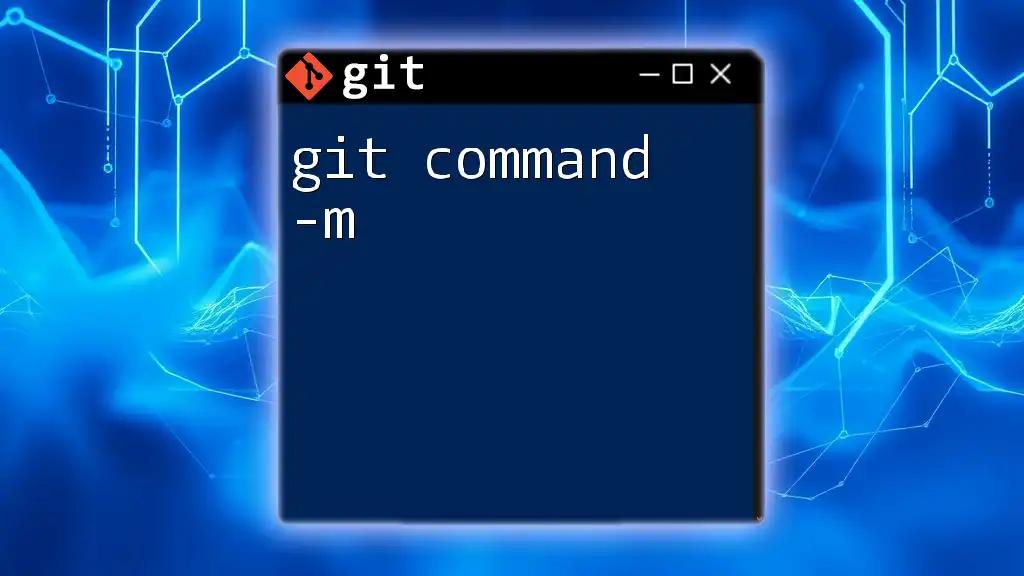 Mastering Git Command -M for Quick Message Commits