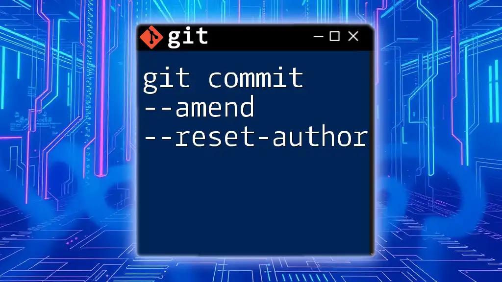 Mastering Git Commit: Amend and Reset Author Simplified