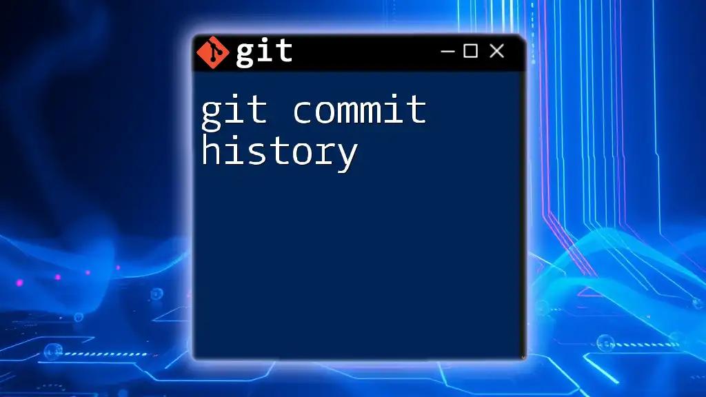 Mastering Git Commit History For Quick Insights