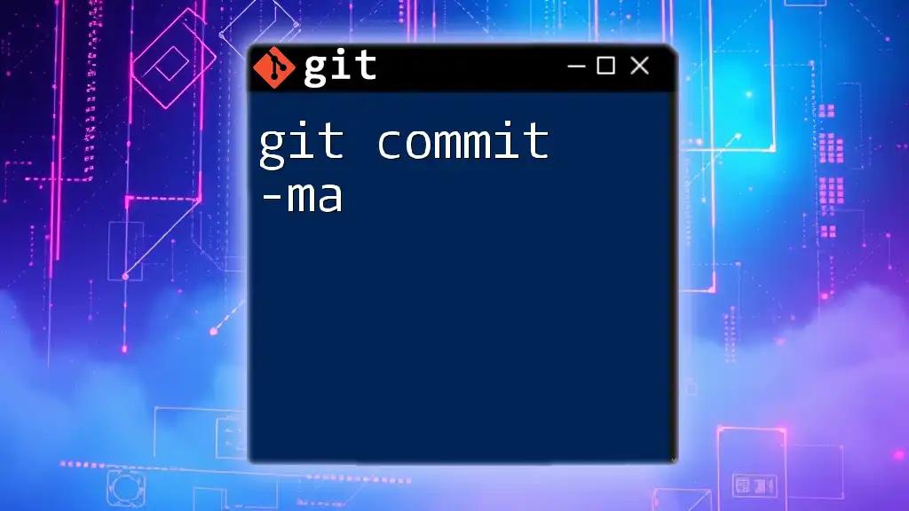 Mastering Git Commit -ma for Quick Version Control