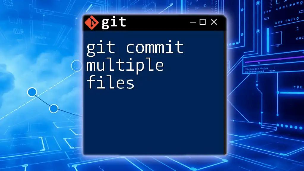 Git Commit Multiple Files: A Quick Guide to Mastery