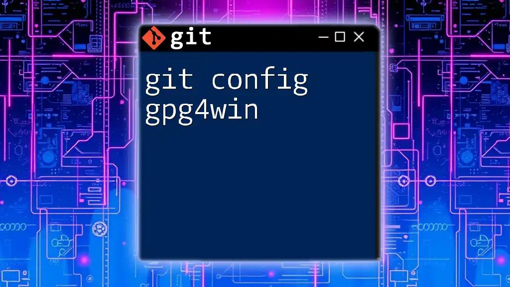 Mastering Git Config Gpg4win for Seamless Version Control