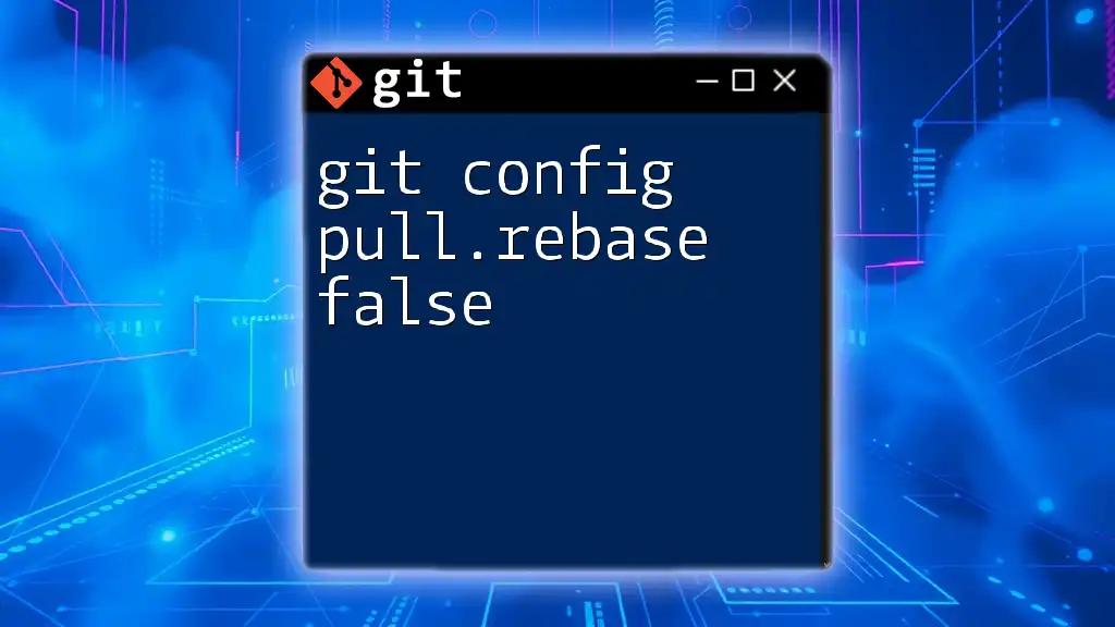 Mastering Git Config: Pull.Rebase False Simplified