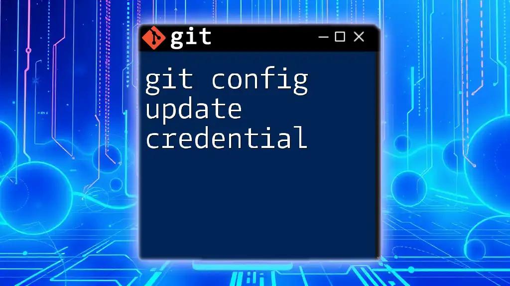 Mastering Git Config: Update Credential Made Easy