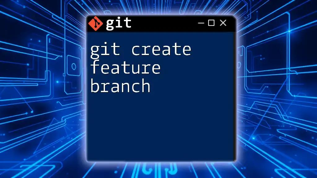 Mastering Git: How to Create a Feature Branch Effortlessly