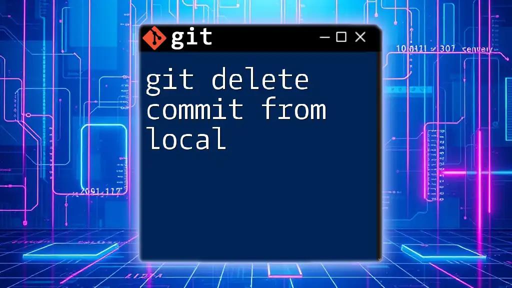 How to Git Delete Commit from Local Easily