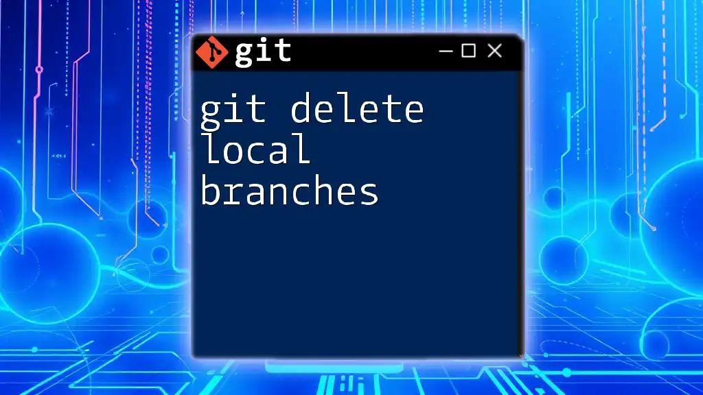 Git Delete Local Branches: Your Quick Guide to Cleanup