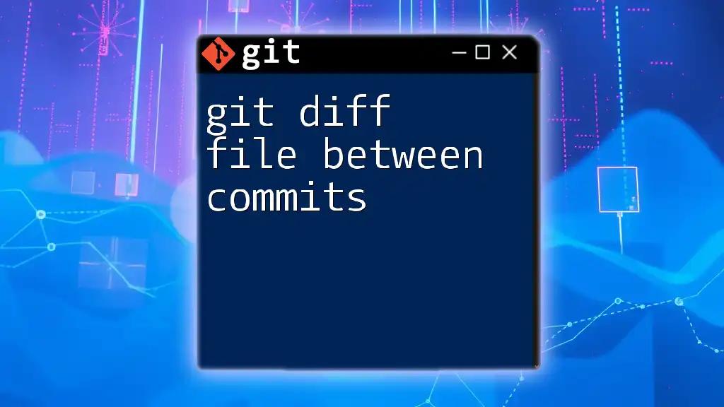 Git Diff File Between Commits: A Quick Guide