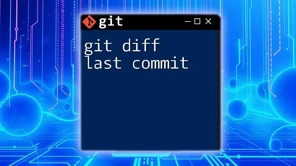 Git Diff Last Commit: Uncover Changes with Ease