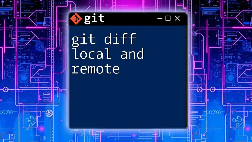 git Diff Local and Remote: A Quick Guide