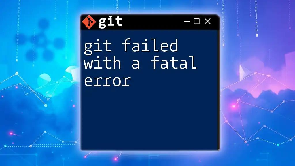 git Failed with a Fatal Error: Quick Fix Guide