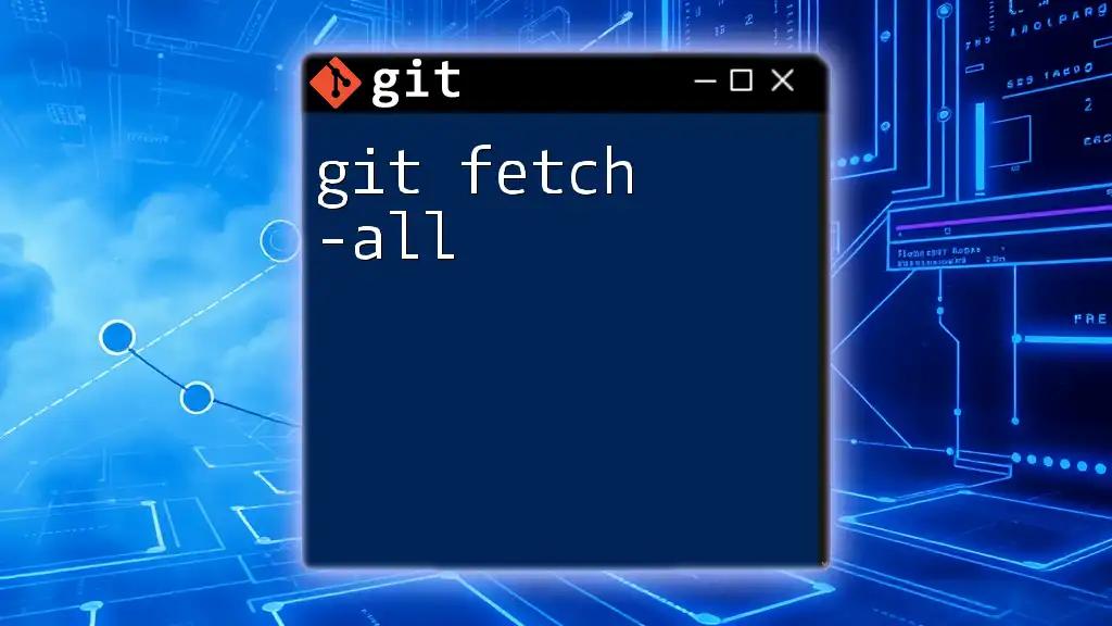 Mastering Git Fetch -All: A Quick Guide to Synchronization