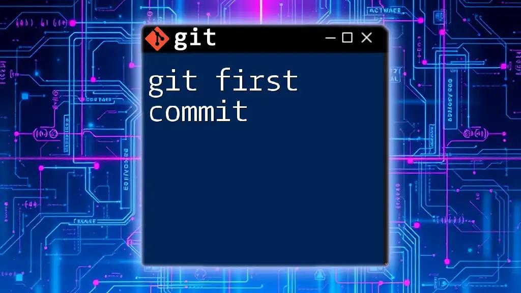 Mastering Git First Commit: A Quick Guide