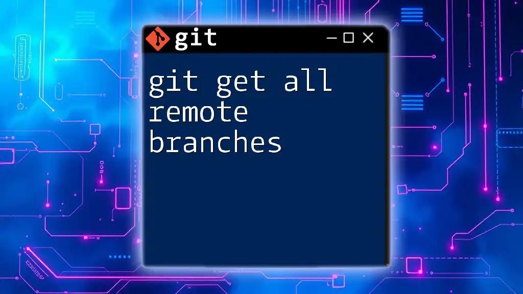 git Get All Remote Branches: A Simple Guide