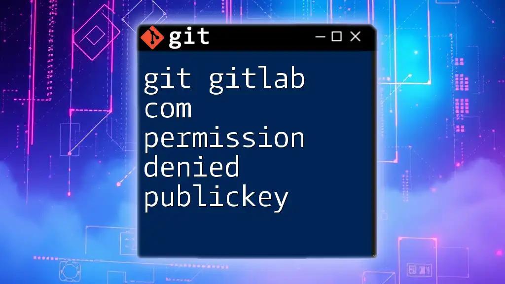 git gitlab com Permission Denied PublicKey Troubleshooting Guide